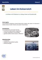 Vorschau - Arbeitsblätter - Leben im Kaiserreich – Lerntheke mit 6 Stationen - Seite 1
