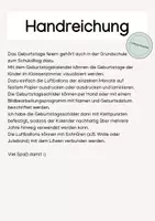 Vorschau - Anderer Materialtyp - Geburtstagskalender Löwe und Luftballons - Seite 1