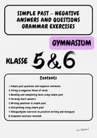 Vorschau - Arbeitsblätter - Simple Past: Negative Sentences & Questions for Klasse 5–6 - Deckblatt