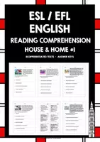 Vorschau - Arbeitsblätter - ENGLISH READING COMPREHENSION HOUSE & HOME #1 - Deckblatt