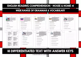 Vorschau - Arbeitsblätter - ENGLISH READING COMPREHENSION HOUSE & HOME #1 - Seite 1