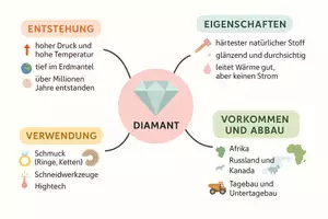 Vorschau - Arbeitsblätter - Arbeitsblatt zum Thema "Diamant" + Onlineübung & MP3 + Mindmap + Infografik - Seite 2