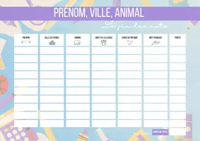 Vorschau - Spiele - Spiel: Prénom, Ville, Animal - Seite 3
