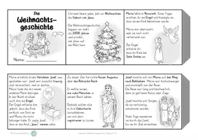 Vorschau - Arbeitsblätter - Leporello Weihnachtsgeschichte 4. 5. Klasse Weihnachten Freiarbeitsmaterial Ethik Religion Xmas - Seite 3