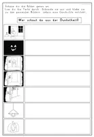 Vorschau - Arbeitsblätter - Bildergeschichte - Gruselgeschichte - differenziert - Fördermaterial - Seite 1