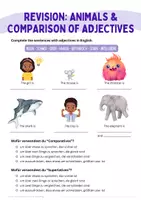 Vorschau - Arbeitsblätter - Revision - Animals & Comparison of Adjectives (passend zu MORE! 2 Unit 4) - Seite 1