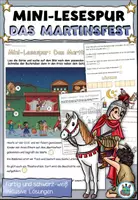 Vorschau - Arbeitsblätter - Mini-Lesespur "Das Martinsfest" DaZ / DaF / Deutsch - Deckblatt
