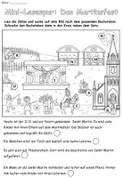Vorschau - Arbeitsblätter - Mini-Lesespur "Das Martinsfest" DaZ / DaF / Deutsch - Seite 3