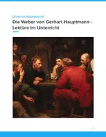 Vorschau - Unterrichtsreihen - Die Weber von Gerhart Hauptmann - Deutsch Unterrichtsmaterial SEK II - Deckblatt