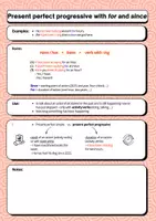 Vorschau - Arbeitsblätter - Present perfect progressive (continuous) with for and since - Seite 1