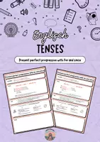 Vorschau - Arbeitsblätter - Present perfect progressive (continuous) with for and since - Deckblatt
