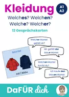 Vorschau - Bildkarten - Freebie Kleidung DaF DaZ welche welches welcher A1 A2 - Deckblatt