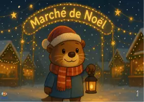 Aperçu - Affichage - Otto va au Marché de Nöel - Kamishibaï en PDF à imprimer. - Page 1
