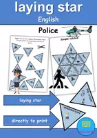 Vorschau - Arbeitsblätter - Legestern • Polizei / Police • Englisch - Deckblatt