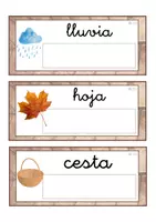 Vista previa - Tarjetas / Manipulativos - Lecto-escritura minúscula ligada (otoño) - Portada