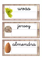 Vista previa - Tarjetas / Manipulativos - Lecto-escritura minúscula ligada (otoño) - página 1