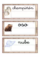 Vista previa - Tarjetas / Manipulativos - Lecto-escritura minúscula ligada (otoño) - página 2