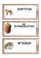 Vista previa - Tarjetas / Manipulativos - Lecto-escritura minúscula ligada (otoño) - página 3