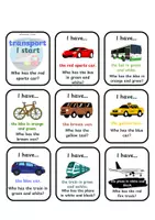 Vorschau - Spiele - Transport/Vehicles Lesespiel & Domino 3-fach differenziert - Deckblatt