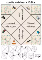 Vorschau - Mal- und Bastelvorlagen - Polizei / Police: Himmel und Hölle / Cootie Catcher - Englisch - Seite 2