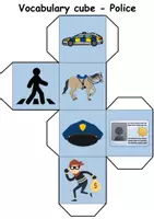 Vorschau - Arbeitsblätter - Vocabulary cube / Bilderwürfel - Polizei / Police - Englisch (Spiel / Game) - Seite 3