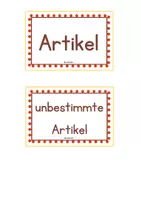 Vorschau - Bildkarten - Wortschatzkarten (unbestimmte) Artikel - Deckblatt