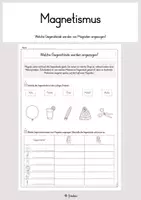Vorschau - Stundenentwürfe - Magnetismus (verschiedene Stoffe untersuchen) - Deckblatt