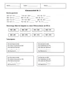 Vorschau - Unterrichtsreihen - KLASSENARBEIT MATHEMATIK - KLASSE 4(Sept, Oktober, November - Deckblatt