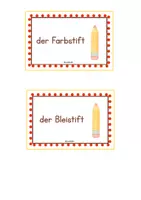 Vorschau - Bildkarten - Wortschatzkarten zum Thema Schule - Seite 2