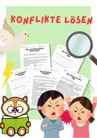 Vorschau - Arbeitsblätter - Kurzgeschichten Konfliktlösung Leseverstehen Emotionales Lernen - Deckblatt