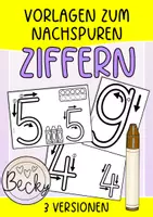 Vorschau - Arbeitsblätter - Zahlen, Ziffern bis 10 Vorlagen zum Nachspuren - Deckblatt