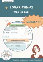 Vorschau - Merkblätter - Merkblatt: Logarithmus - Was ist das? - Deckblatt
