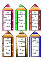 Vorschau - Stationenlernen - Adjektive steigern mit Buntstifte-Puzzle auch für den DaZ/DaF-Unterricht - Seite 3