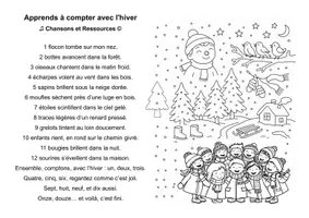 Aperçu - Apprentissages en autonomie - Chant "Apprends à compter avec l'hiver" (maternelle, cycle 2) - Page 3