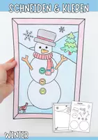 Vorschau - Mal- und Bastelvorlagen - Winterbasteln - Schneemann - Deckblatt