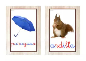 Vista previa - Tarjetas / Manipulativos - Vocabulario letra minúscula ligada (otoño) - página 2