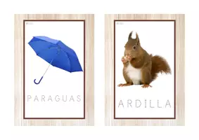Vista previa - Tarjetas / Manipulativos - Vocabulario letra MAYÚSCULA punteada (otoño) - página 2