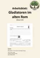 Vorschau - Arbeitsblätter - Arbeitsblatt: Gladiatoren im alten Rom - Deckblatt