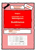 Vorschau - Arbeitsblätter - Buddhismus - Allgemeine Übersicht und Arbeitsblätter - Deckblatt