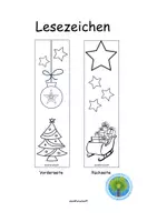 Vorschau - Arbeitsblätter - 🎅Weihnachtliche Lesezeichen – Kreatives Material zum Ausmalen für die Grundschule - Deckblatt