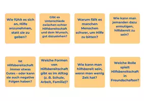 Vorschau - Aufgabenkarten - Gesprächskarten zum Thema Hilfsbreitschaft - Seite 2