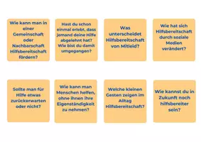 Vorschau - Aufgabenkarten - Gesprächskarten zum Thema Hilfsbreitschaft - Seite 3