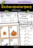 Vorschau - Arbeitsblätter - Rechenspaziergang Klasse 1 ZR 20 - Halloween - Deckblatt