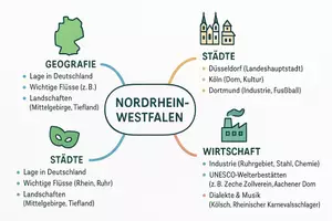 Vorschau - Arbeitsblätter - Arbeitsblätter zum Thema "Nordrhein-Westfalen" + Lösung & MP3 + Mindmap + Infografik - Seite 3