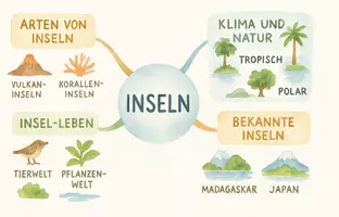 Vorschau - Arbeitsblätter - Arbeitsblätter zum Thema "Insel" + Lösung & MP3 + Mindmap - Seite 1