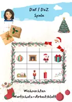 Vorschau - Spiele - Weihnachten Wortschatz-Arbeitsblatt - Deckblatt
