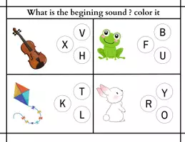 anteprima - Esercizi - Color the Beginning Sound | Colora il Suono Iniziale - Pagina 1