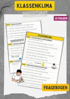 Vorschau - Unterrichtsreihen - Fragebogen zum Klassenklima - Deckblatt