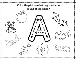 anteprima - Esercizi - Letter Sound Coloring | Colora Impara Suono della Lettera - Pagina di copertina