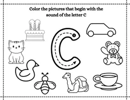 anteprima - Esercizi - Letter Sound Coloring | Colora Impara Suono della Lettera - Pagina 2